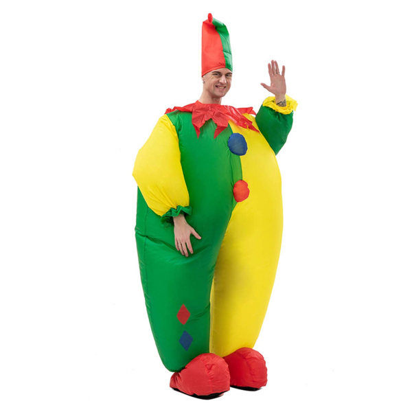 [NT] Uppblåsbar clowndräkt, rolig uppblåsbar klänning, outfit för vuxna, performancekostym för cosplayparty, clowndräkt