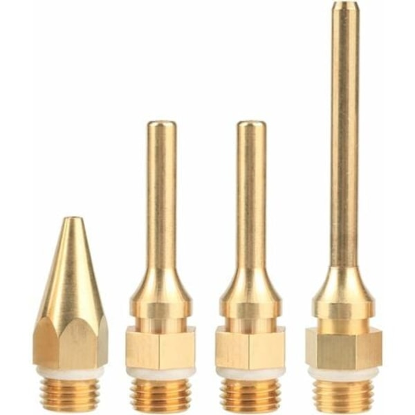 4 stk. Kobber Limpistol Dyser Kit, 10,8 mm Gevinddiameter Udskiftelige Dyser Varm Limpistol Udskiftning Tilbehør Værktøj/NC/