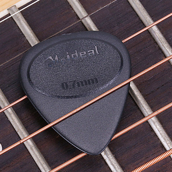 [NT] 10 stk Plektere 0,7 mm tykkelse Tilbehør Holdbar for elektrisk gitar bass Ukulele Svart