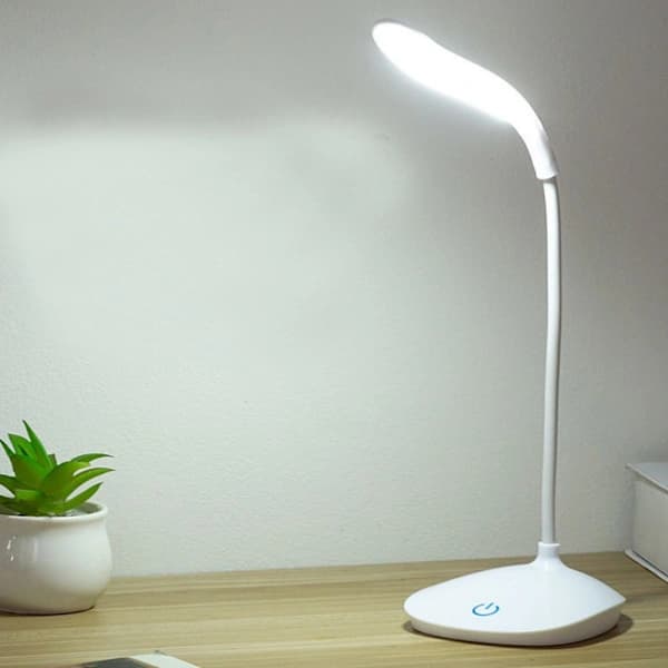 LED Skrivebordslampe Leselampe HVIT hvit