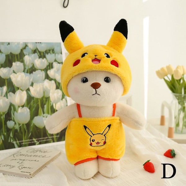 Söt Teddy Bear Teddy Toy, Cross-dressing, Heminredning, Vardagsrum, Present till flickvän Pikachu 27Cm