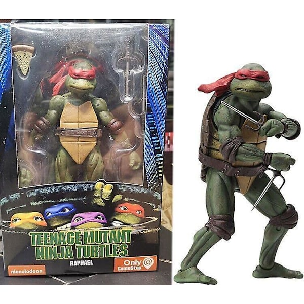 Ninja Turtles 1990 Elokuva 7\" Neca Tmnt Teini-ikäiset Liikkuvat Lelut Mutantti Toimintahahmo Raphael