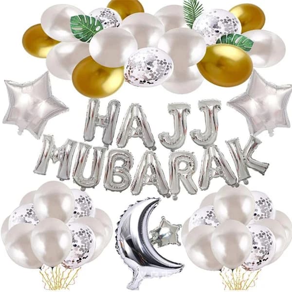 Eid Mubarak -ilmapallot ja tarvikkeet Banneri