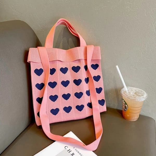 Vävd väska Crossbody-väska SVART&VIT svart&vit