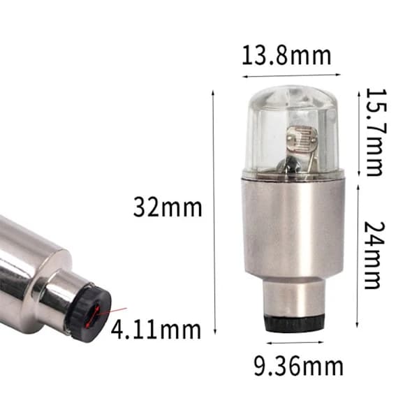 4 stk. Bilhjulslys Luftventil LED-lys FARVE 2 FARVE 2 Farve 2