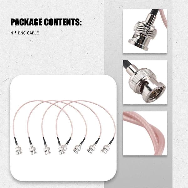 4 st 3G HD SDI-kabel BNC-kabel 30 cm 75 Ohm för kameror BMCC videoutrustning Stöder HD-SDI 3G-SDI 4