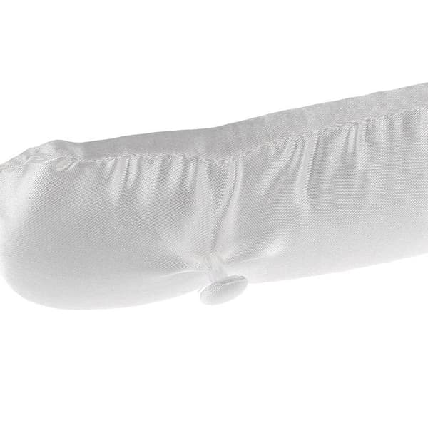 5x Polstrede Bøjler - Satinmateriale Vit white