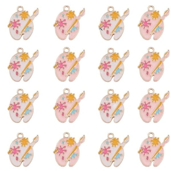 40 st Berlocker Palett Charm Målare Berlocker SET