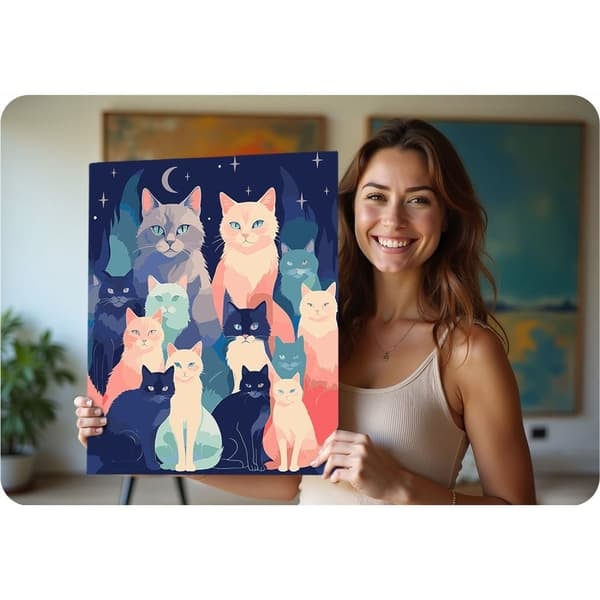 Måla efter nummer 40x50 cm Massido Katter_NN