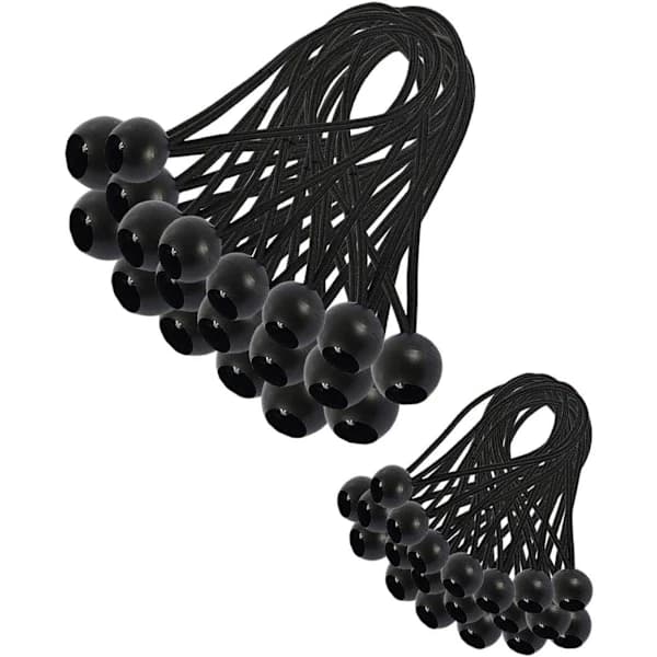 NA/Elastisk strammer, 30 stykker elastisk strammer, elastisk ball, presenningsstrammer, teltgummi (200 og 150 mm)