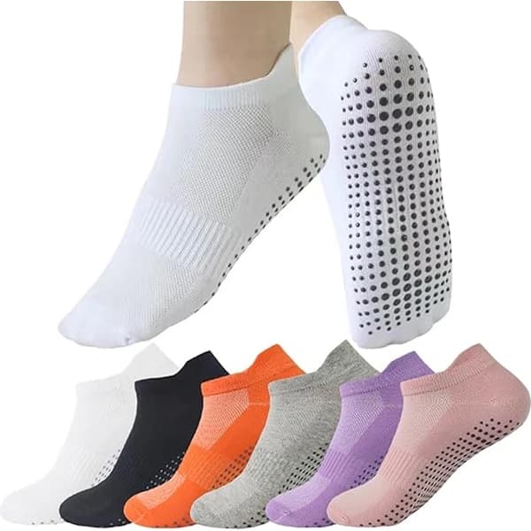 Strømper - Skridsikre Strømper - Skridsikre Pilates Grip Strømper - 6 Par