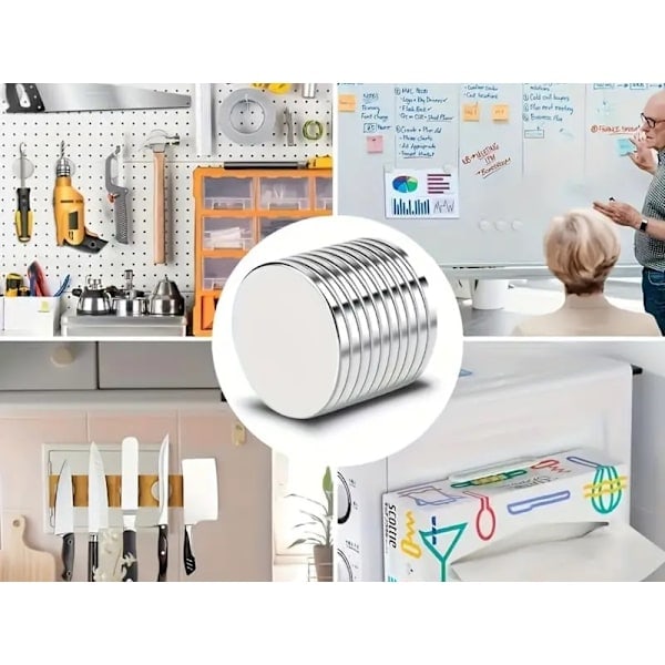 /Hc/10-pakkaus Neodyymimagneetteja - Vahvat magneetit - Pyöreät