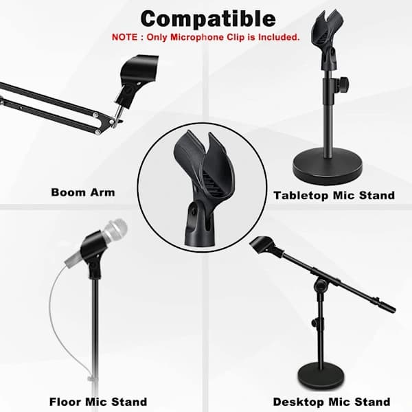 Mikrofonholder Mic Clip Skrueadapter