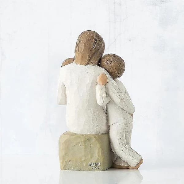 Mor og barn figur, skulptur, gave til nybakte mødre