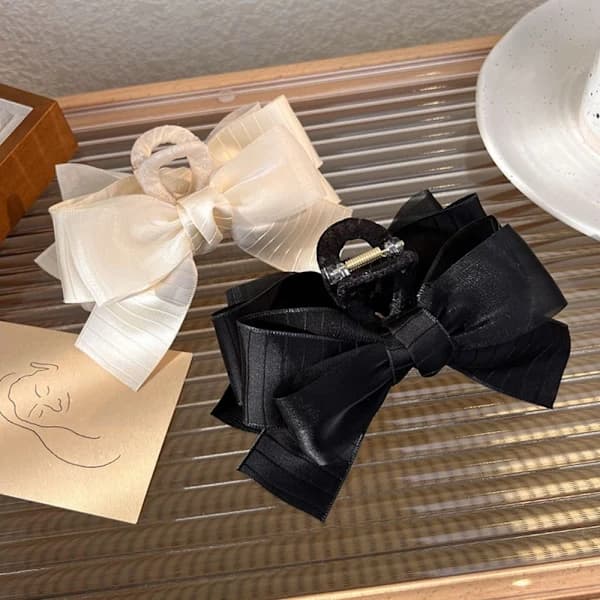 Hårklemme Bow Grab Clip ROSA pink