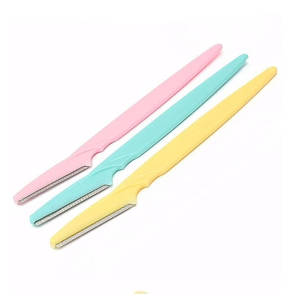 {NT} Øyenbrynskniv / Barberkniv for øyenbryn etc. 3-pakning