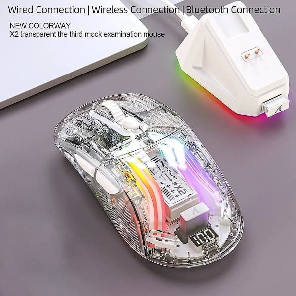 X2PRO Magnetisk Opladnings Bluetooth-Mus, -tilstand, RGB-Lys, Batteriindikator, Brug til Computer Pho