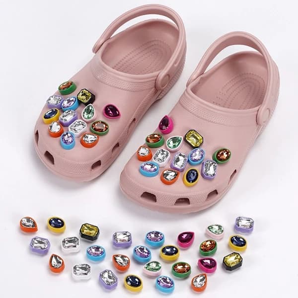 26 st Rhinestone Sko Spänne Clip Sko Dekoration Clips Clog