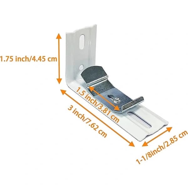 6 stk. Vertikal Blind L-brakett Blindfester