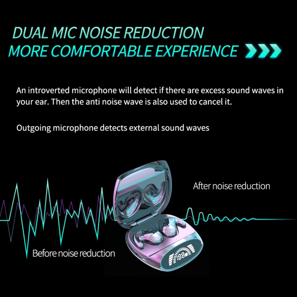 /Hc/Uni Uns Invisible Earplugs Pienet Mini-kuulokkeet Piilotettu Melunvaimennus TWS Langattomat Headset Urheilu Stereo Bluetooth 5.3 Kuulokkeet väri