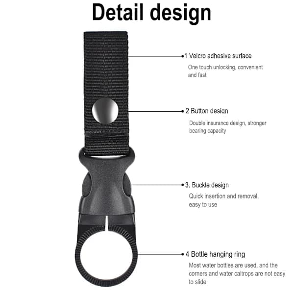 4 kpl Ripustettava Pulloteline, Karabiner, Kannettava Vesipullo