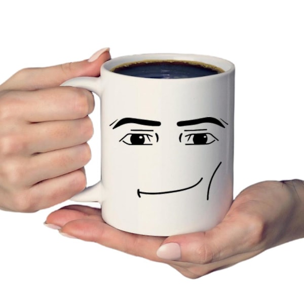 Roliga Muggar - Nyhetsmugg Te Kaffe Koppar Presenter till Män Kvinnor - Roblox Ansiktsuttryck