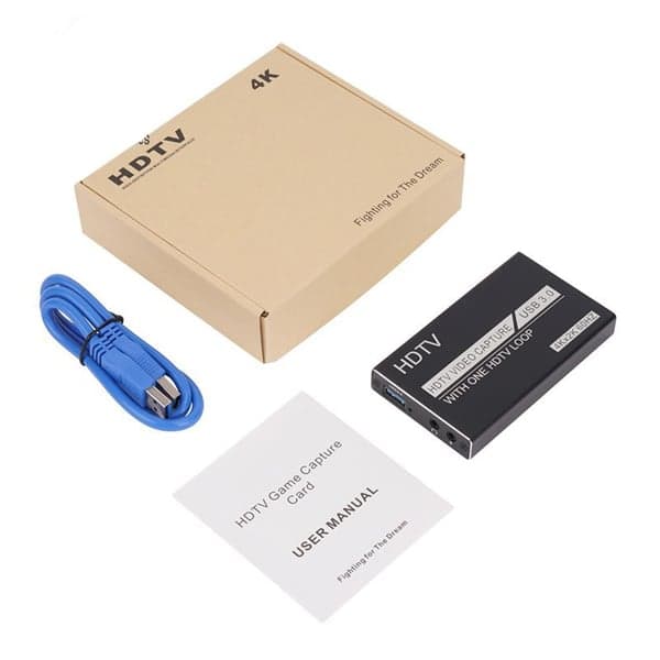 USB3.0 Video Capture Card 4K HDMI Spil Live Streaming 60FPS Understøtter YUY2 Kompatibel med Windows, MacOS, Linux