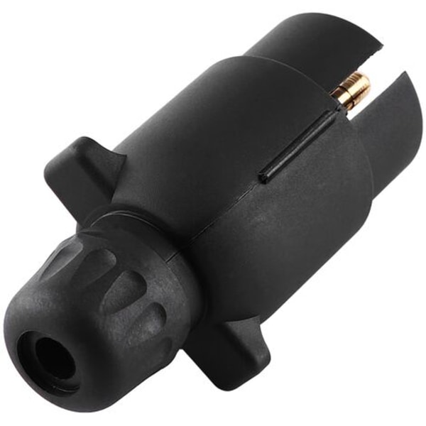Tilhengerpluggadapter, 12V 7-pinners elektrisk tilhengerkontakt 7-polet N-type plastledningskontaktadapter svart/NC/
