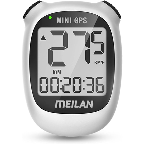 [NT]M3 Mini GPS Cykelcomputer, Trådløs Cykelmåler og Hastighedsmåler IPX5 Vandtæt Cykelcomputer med LCD-skærm Hvid