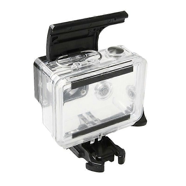 Kompatibel med GoPro HERO4 / 3+ Sport Action Kamera Vattentätt Skal ABS Plast Bakstycke Clip Lås (Svart)_NN
