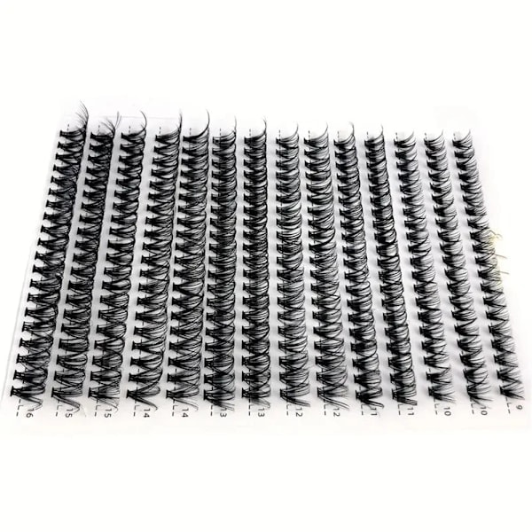 /Hc/Enkeltvipper / Falske øjenvipper / Øjenvipper - 8-16 mm Sort