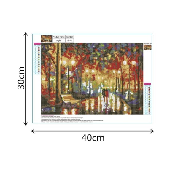 Måla efter nummer-kit för vuxna nybörjare 30*40cm
