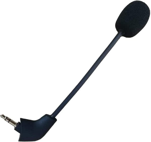 Erstatningsspilmikrofon 3,5 mm til mikrofonarm, kompatibel med Kingston Cloud 2 II HyperX Cloud II trådløst computer-PC-spilheadset (sort)