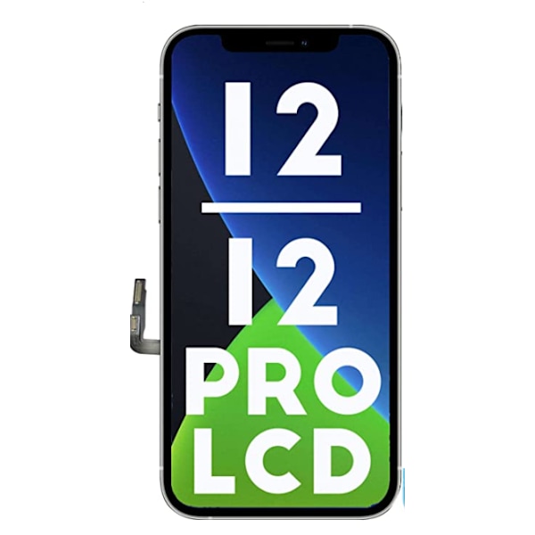 Erstatningsskærm til iPhone 12/12 Pro sort black