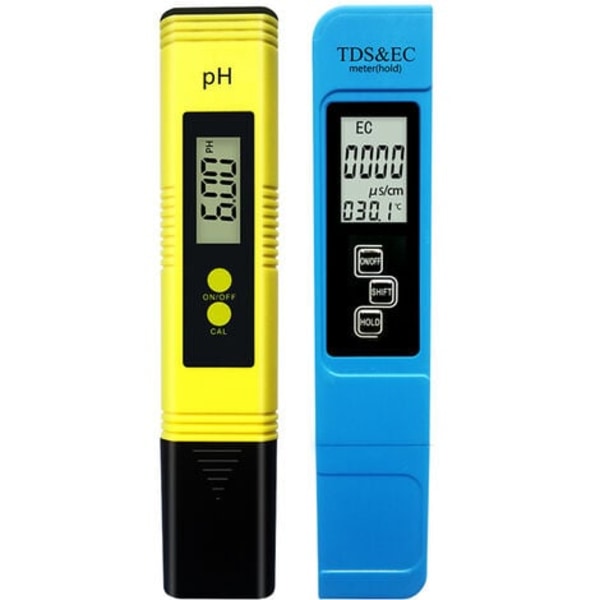 Vattenkvalitetstestare TDS PH EC Temperatur 4 i 1 Set Digital Testare med LCD-display Test för Pool, Akvarium/NC/