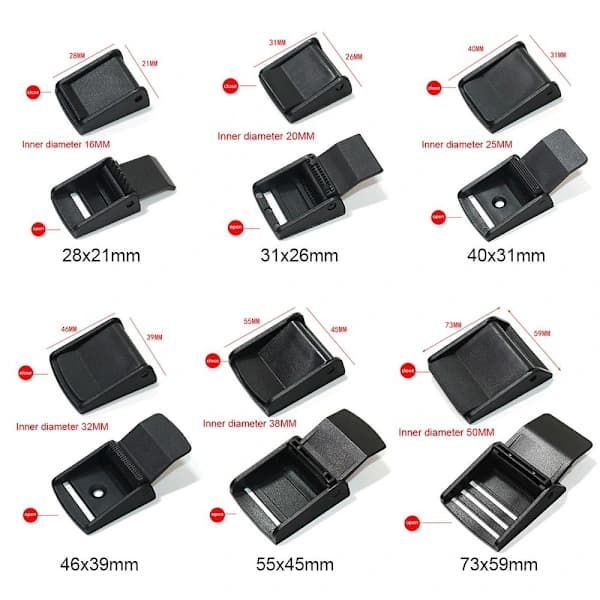 4 st Bindremspänne Plastpressspänne 40X31MM 40x31mm
