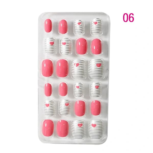 24 Lommer Bærbare Negleplader, Neglekunst Patch Stil 6
