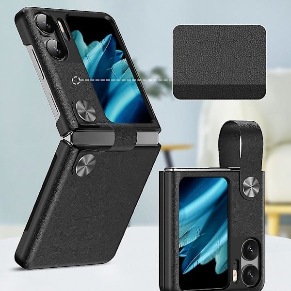[NT] PU-nahkakotelo, yhteensopiva Find N2 Flip 5G -älypuhelimen kanssa
