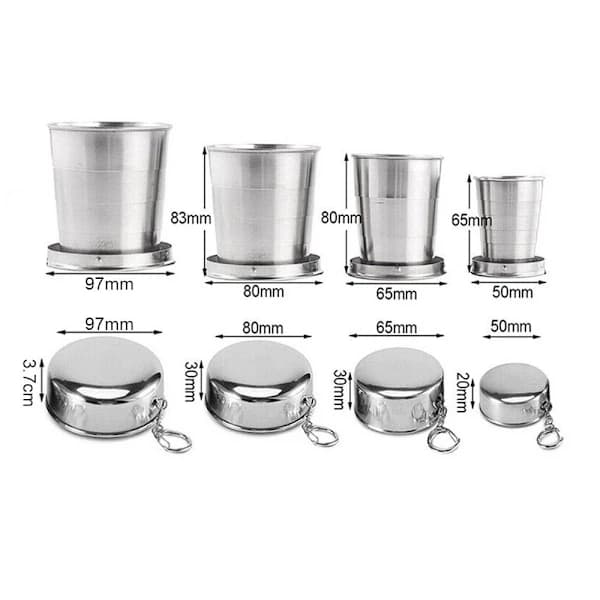 Sammenleggbar kopp teleskopkrus 150ML 150ml