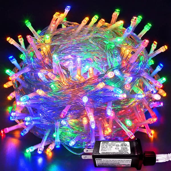 |NN| Varm hvid julebelysning indendørs, 10 meter 100 LED julelyskæde Multicolor