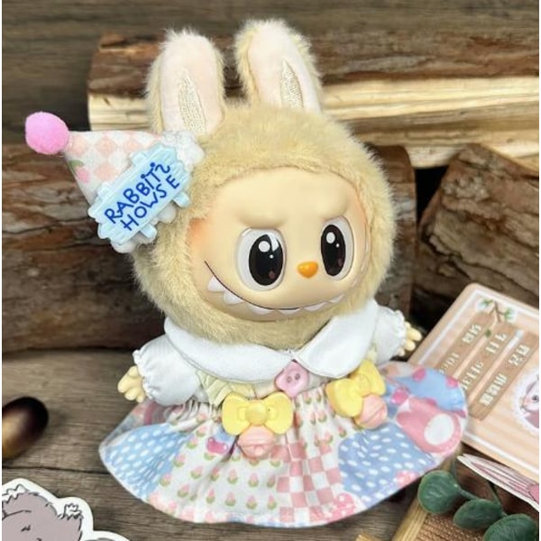 /NC/Grossist LABUBU Baby Kläder Första och Andra Generationen 17 cm Mystery Boxes Inklusive en Tröja Hatt och Blind Docka 10-15cm 4