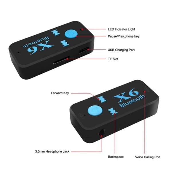 /Hc/Bluetooth Musikkmottaker - Sender med Aux til Bil Svart