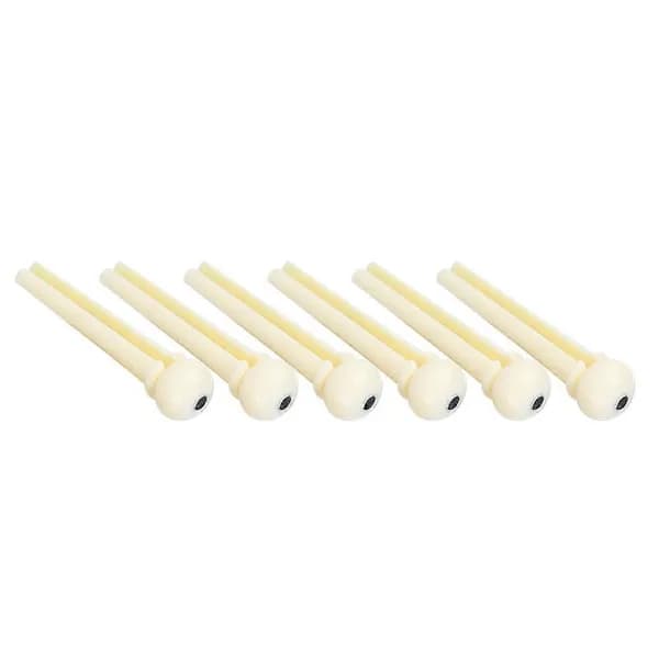 6 st Gitarrstall Spikade Strängkonspikar Musikinstrument Del Tillbehör (Vit)