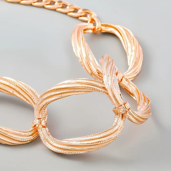 Chokers Halskæde Sele Halskæde Kæde GULD guld
