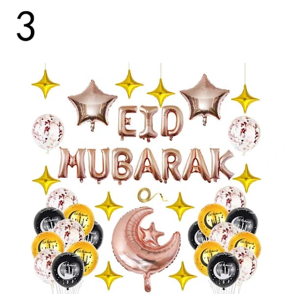 Eid Mubarak Ballonger & Tilbehør