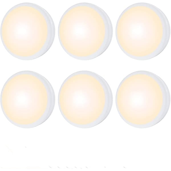 [NT] Skåp LED-lampa Festivalbelysning med fjärrkontroll Vit 6 Lampor, 2 Fjärrkontroller
