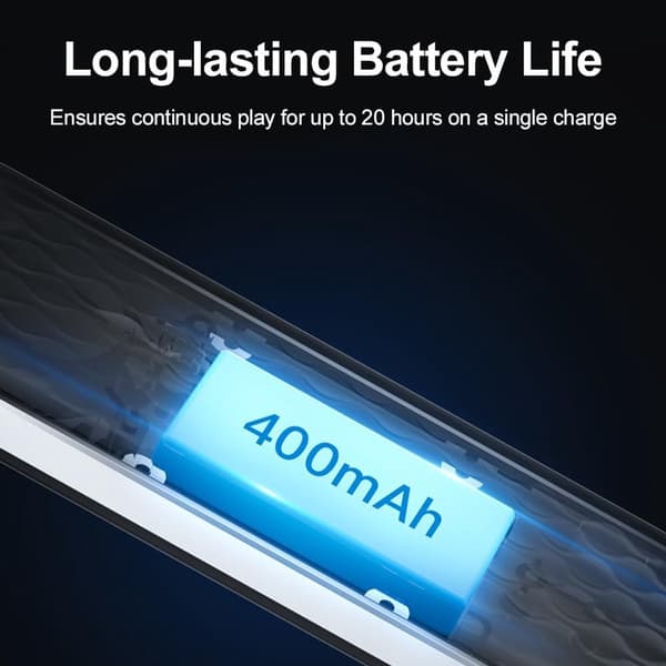 Benledning Bluetooth Puteputehøyttaler, 20-timers batteri, USB-C-lading, For søvn og sidesovere, Svart