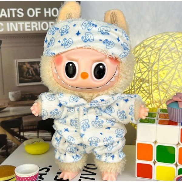 /NC/Högkvalitativ Bomull Labubu Docka Pyjamas Kostym Hot Sale Spel Kläder för Plyschleksaker #9