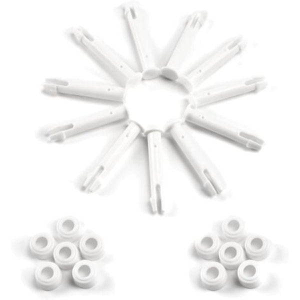 12 stk. plastikstift, Intex pool reservedele, plastik poolstift, til de fleste rammepools - rektangulær/rund pool (6 cm)/NC/