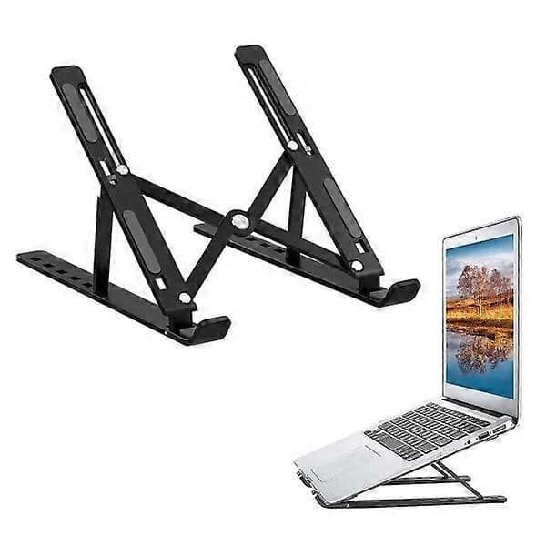 Bærbar Foldbar Laptop Stand - Ergonomisk Laptop Stand Sort sort